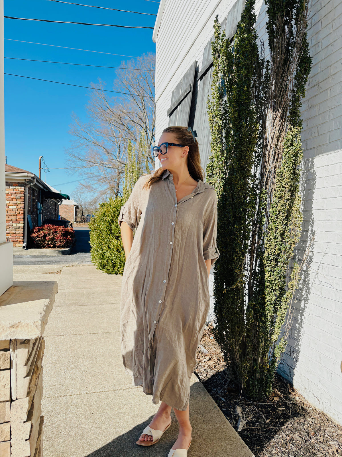 Sweet Saturday Linen Dress