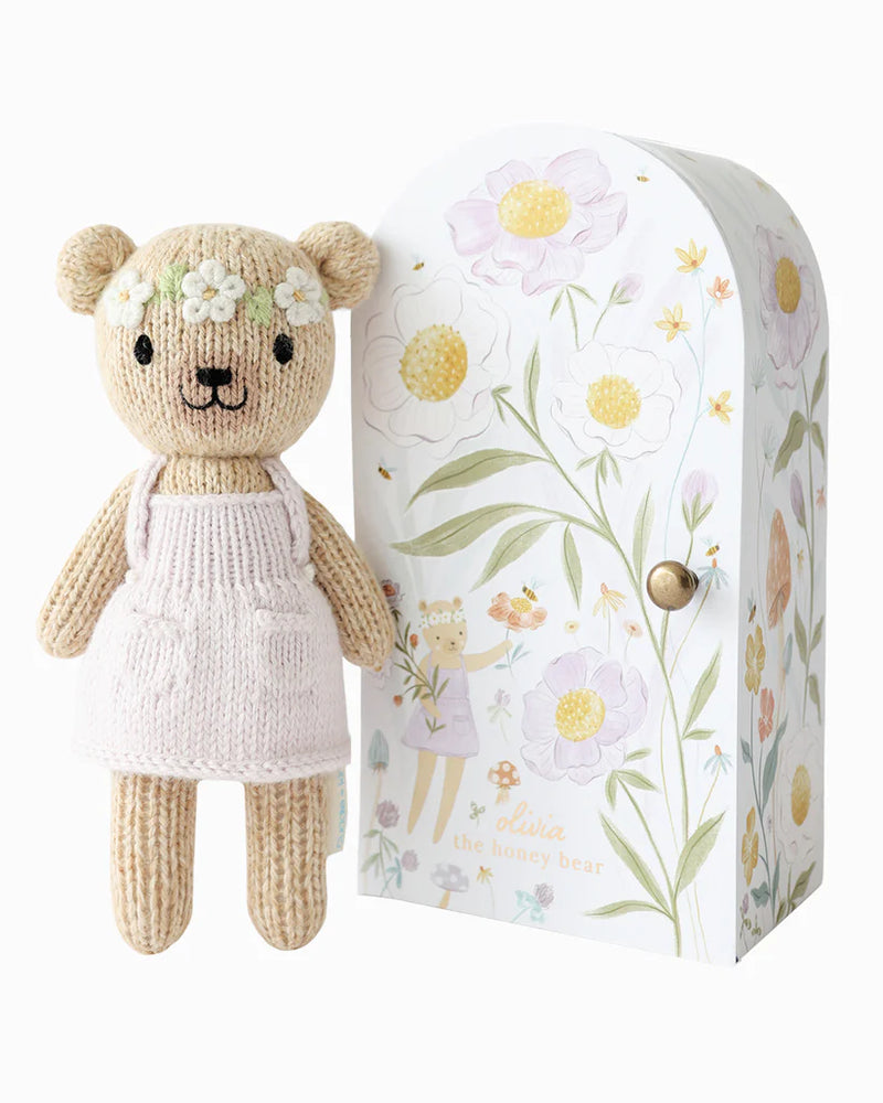 Tiny Olivia the Honey Bear Knit Animal