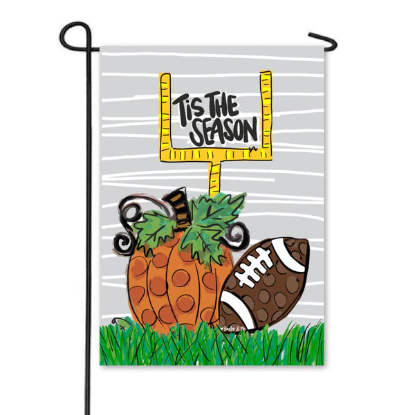 Tis the Season Football Garden Flag