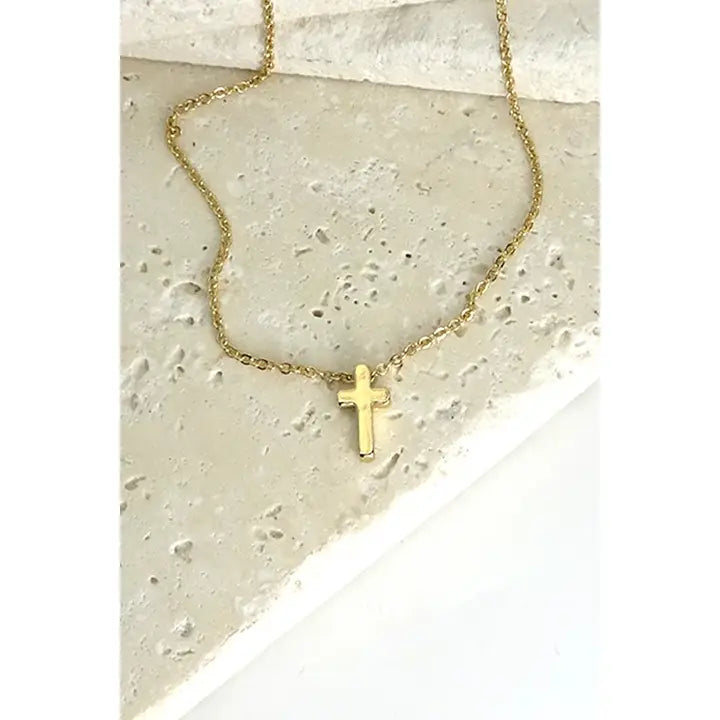 Josslyn Classic Mini Cross Necklace