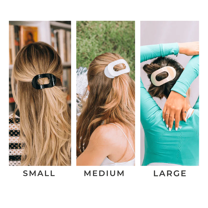 Large Flat Round Teletie Hair Clip