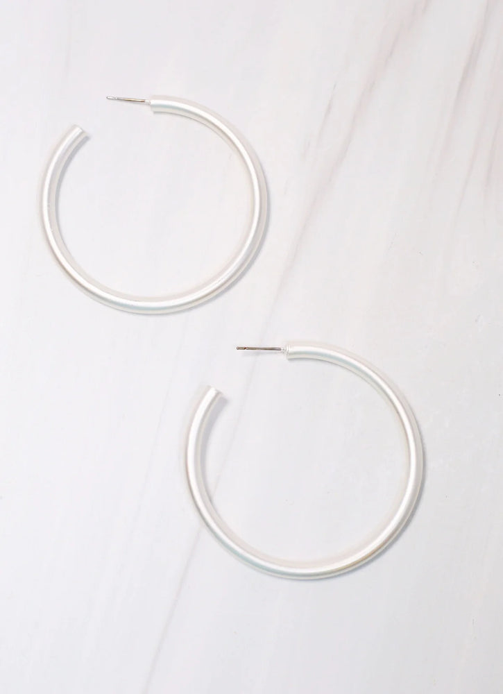 Arden Matte Hoop Earring