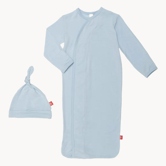 Magnetic Me Baby Blue Modal Gown + Hat Set
