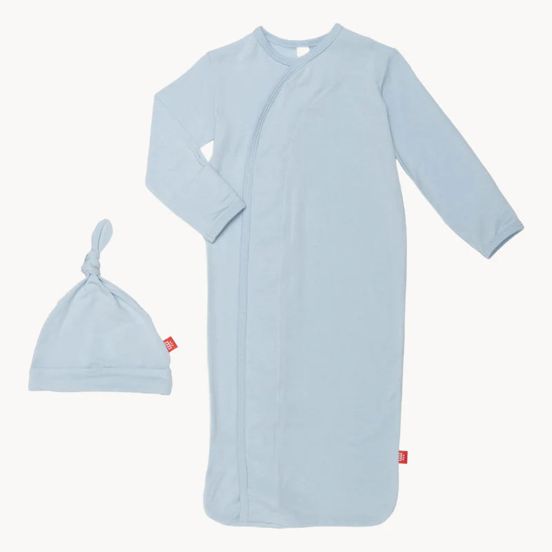 Baby Blue Gown + Hat Set