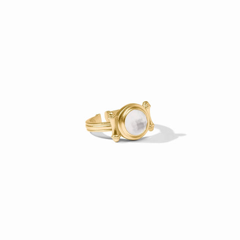 JULIE VOS Bamboo Stone Ring - Gold