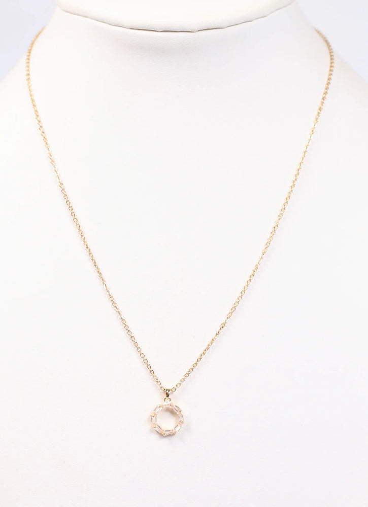 Bastion CZ Circle Necklace