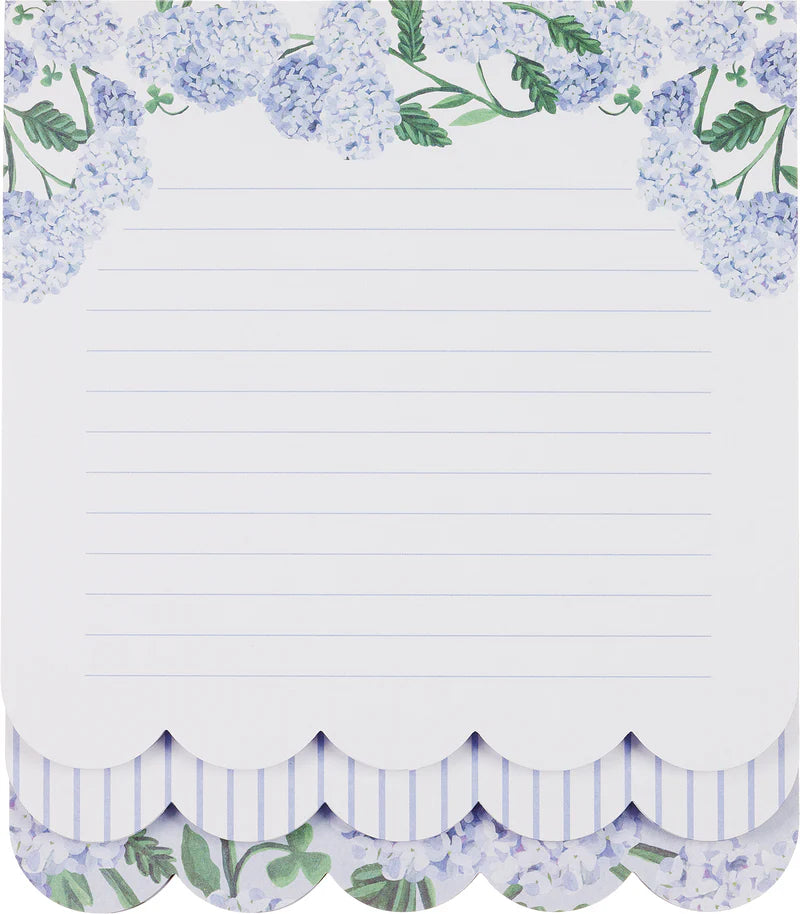 Layered Blue Hydrangea Notepad 6.5x7