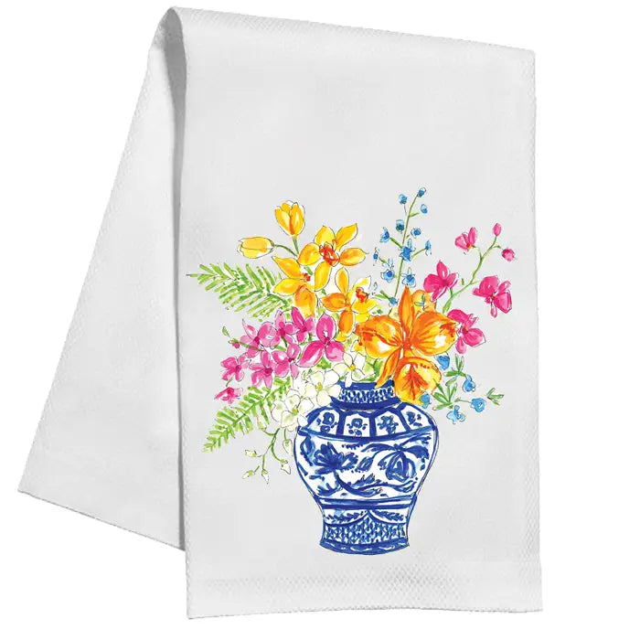 Blue and White Pot Kitchen Towel