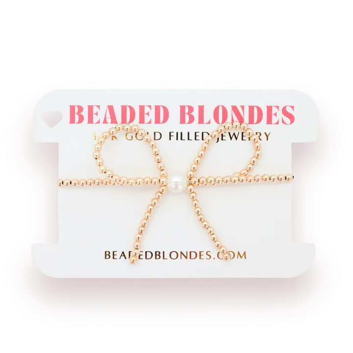Beaded Blondes Bow Bracelet