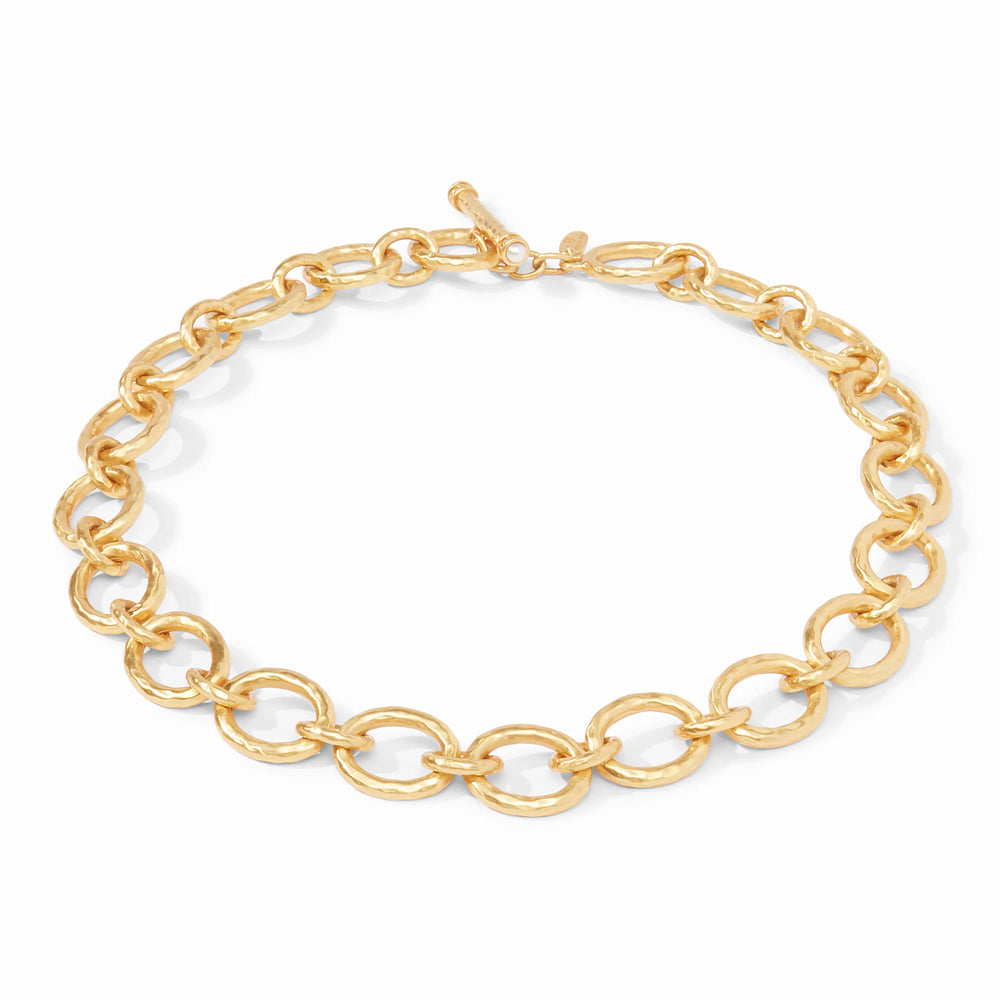 JULIE VOS Catalina Demi Link Necklace - Gold & Pearl