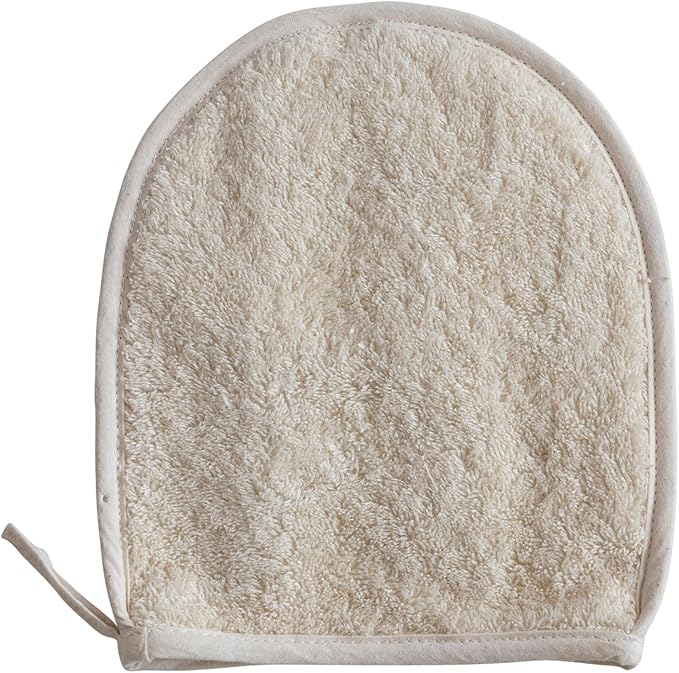 Creative Co-op Cotton Terry Cloth Shower Mitt