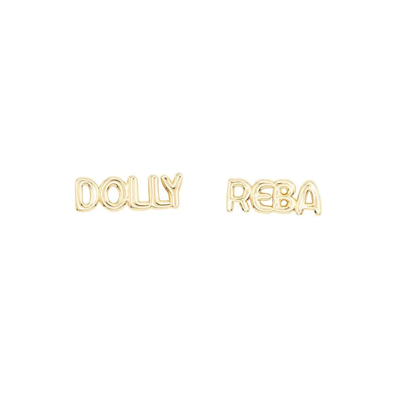 Dolly Parton and Reba Mcentire Post Stud Earring Word Fun