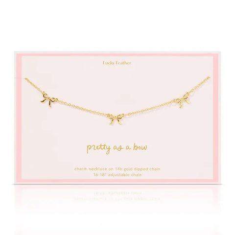 Beautiful Bows - 3 Bow Necklace - Gold