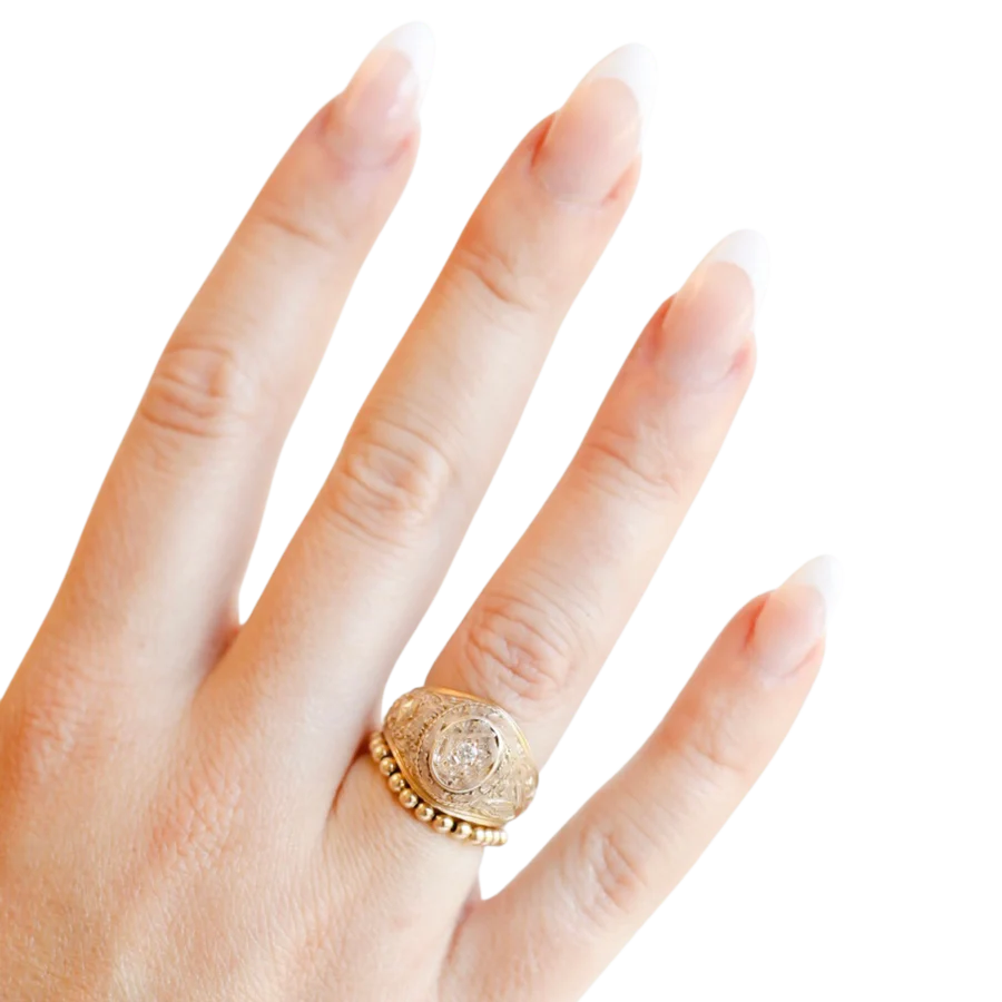 Beaded Blonde Ella Ring 2.5mm
