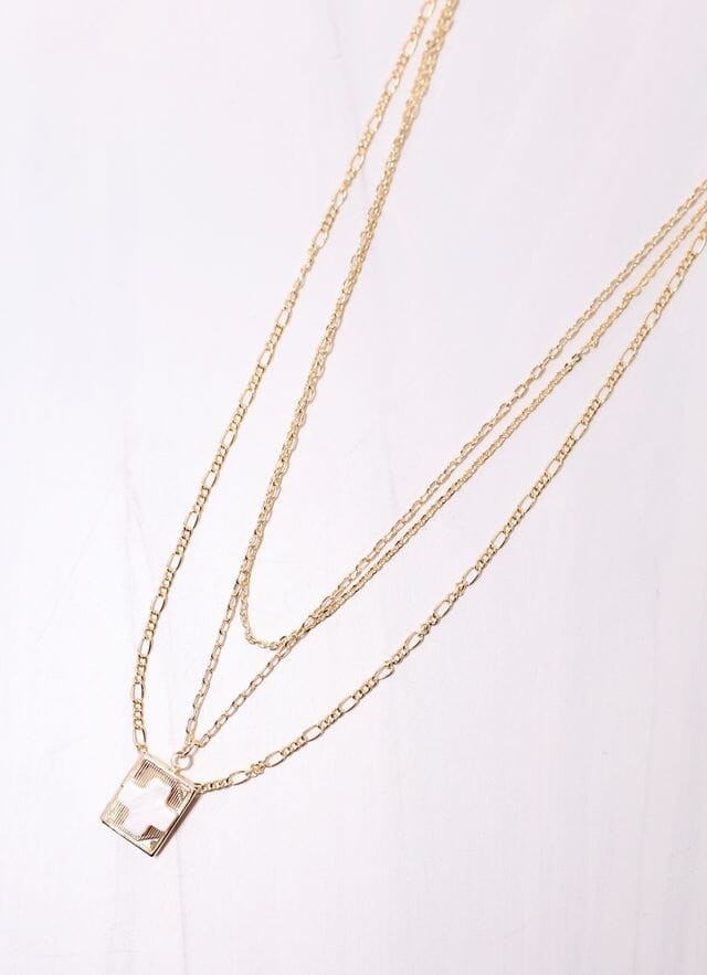 Eugenia Layered Cross Necklace