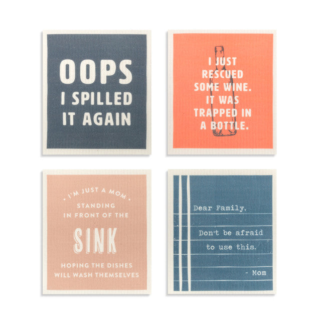 Biodegradable Dish Cloths- Family Quotes