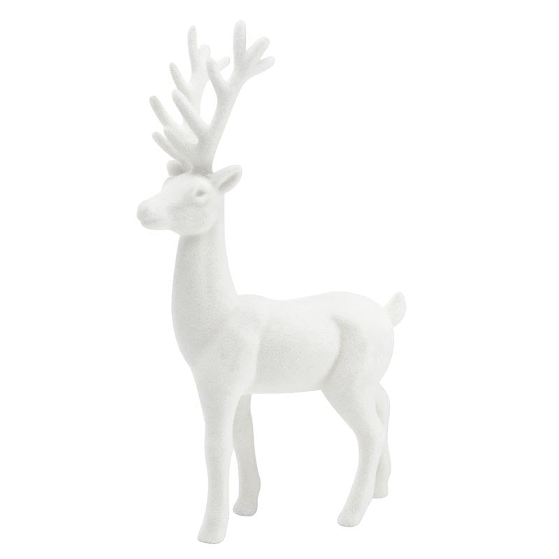 Santa Barbara: Flocked Deer -White