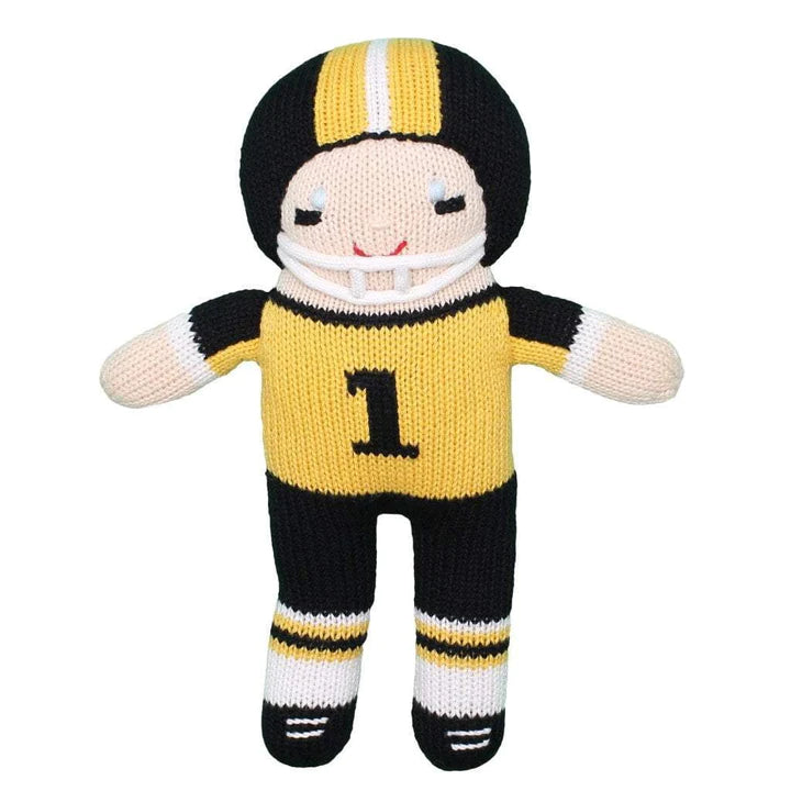 Football Player Knit Dolls- Black & Gold