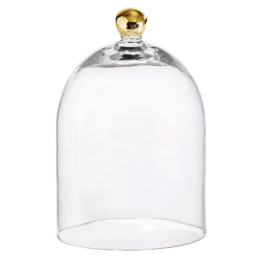 Gold Knob Glass Cloche -Large