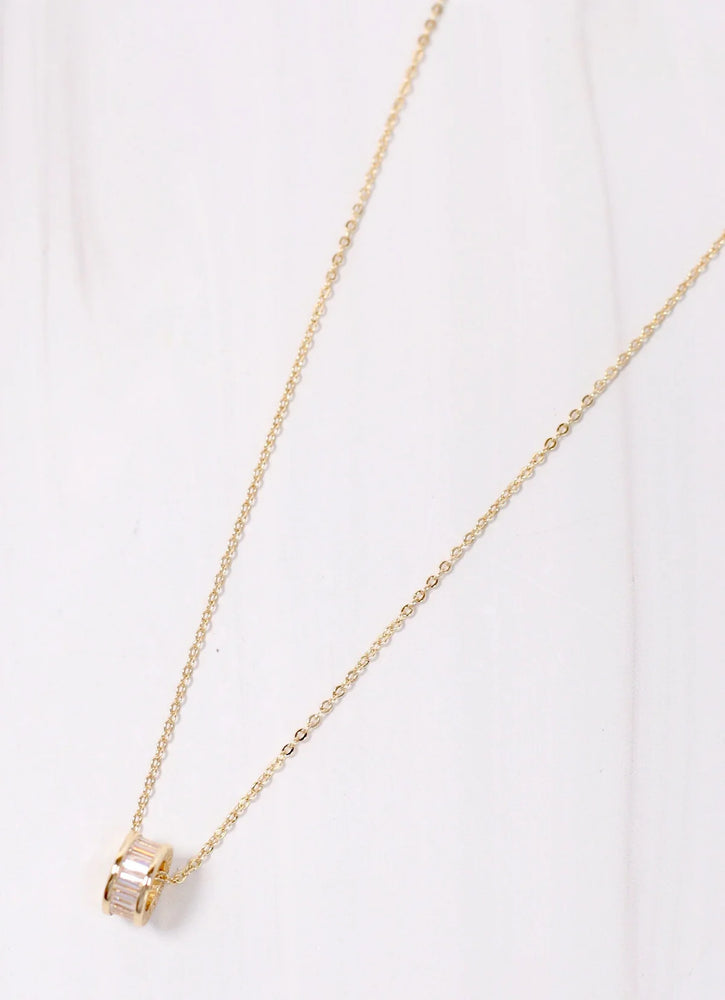 Glynda CZ Roman Numeral Necklace