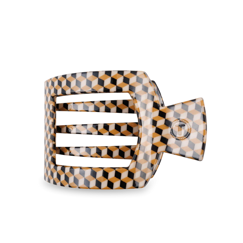 Large Flat Square Teletie Hair Clips