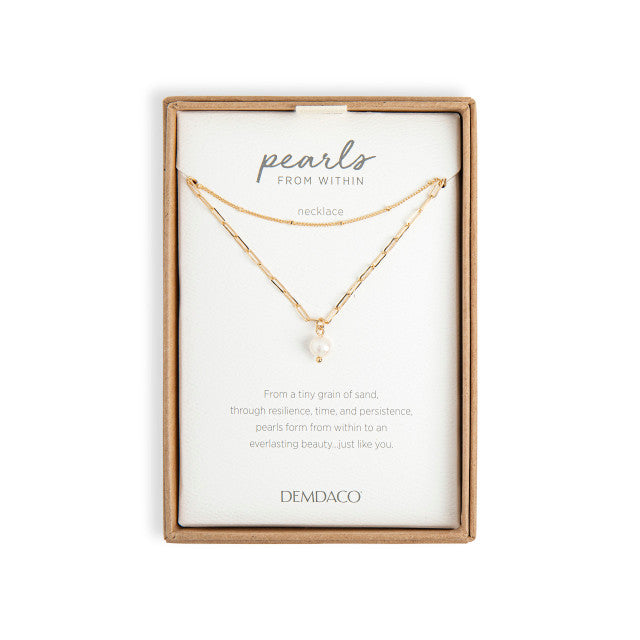 Pearl From Within Necklace - Gold