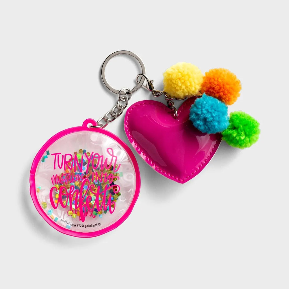 'Turn Your Mistakes Into Confetti ' Keychain