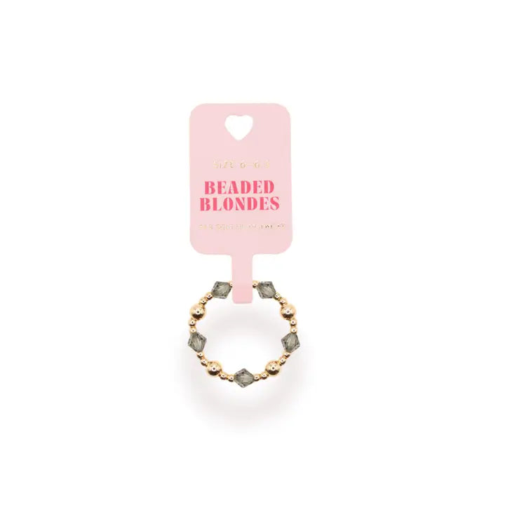 Beaded Blonde Ash Gray Ring June