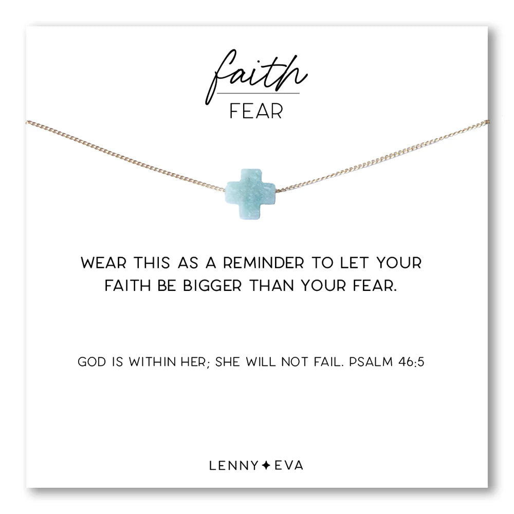 Lenny & Eva Faith Over Fear Gemstone Necklace