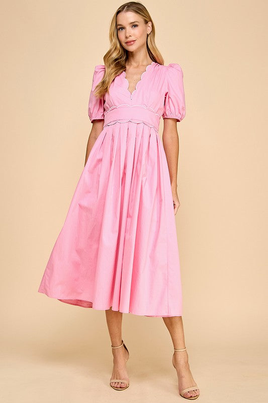 Makin' Me Blush Midi Dress