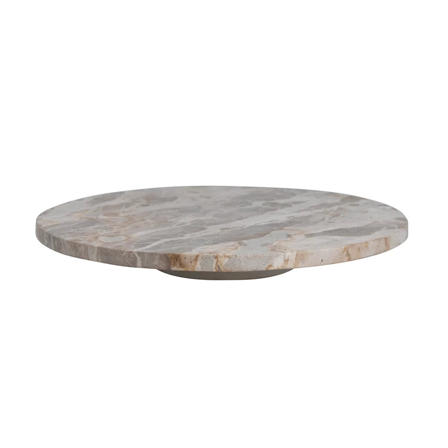 Creative Co-op Round Marble Lazy Susan