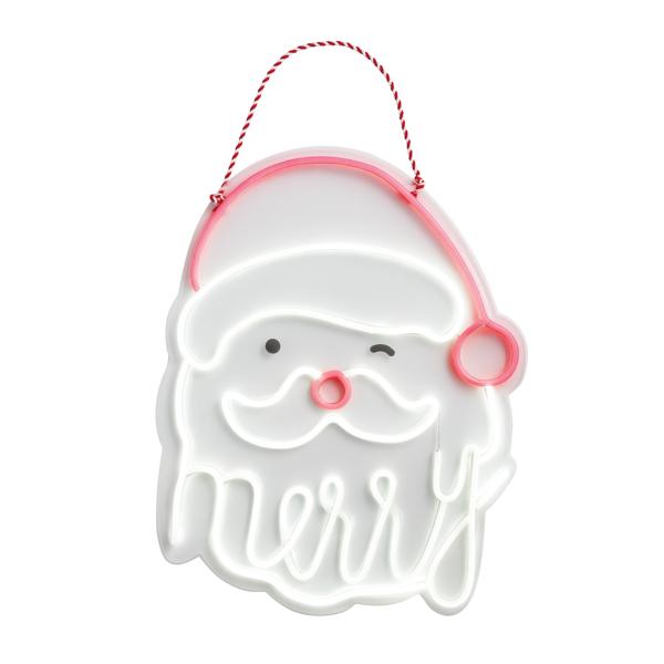 Mudpie Neon Santa Door Hanger