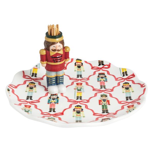 Mudpie Nutcracker Toothpick Plate Set