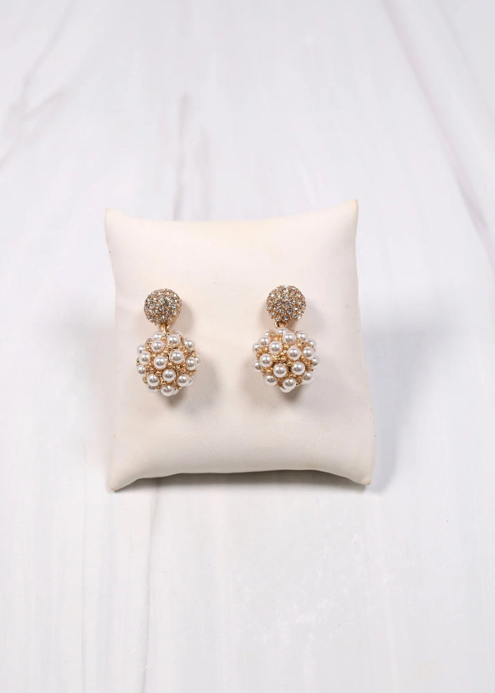 Payton Pearl and CZ Drop Earring