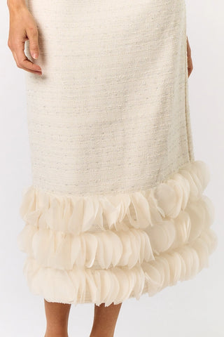 Petals & Tweed Strapless Dress