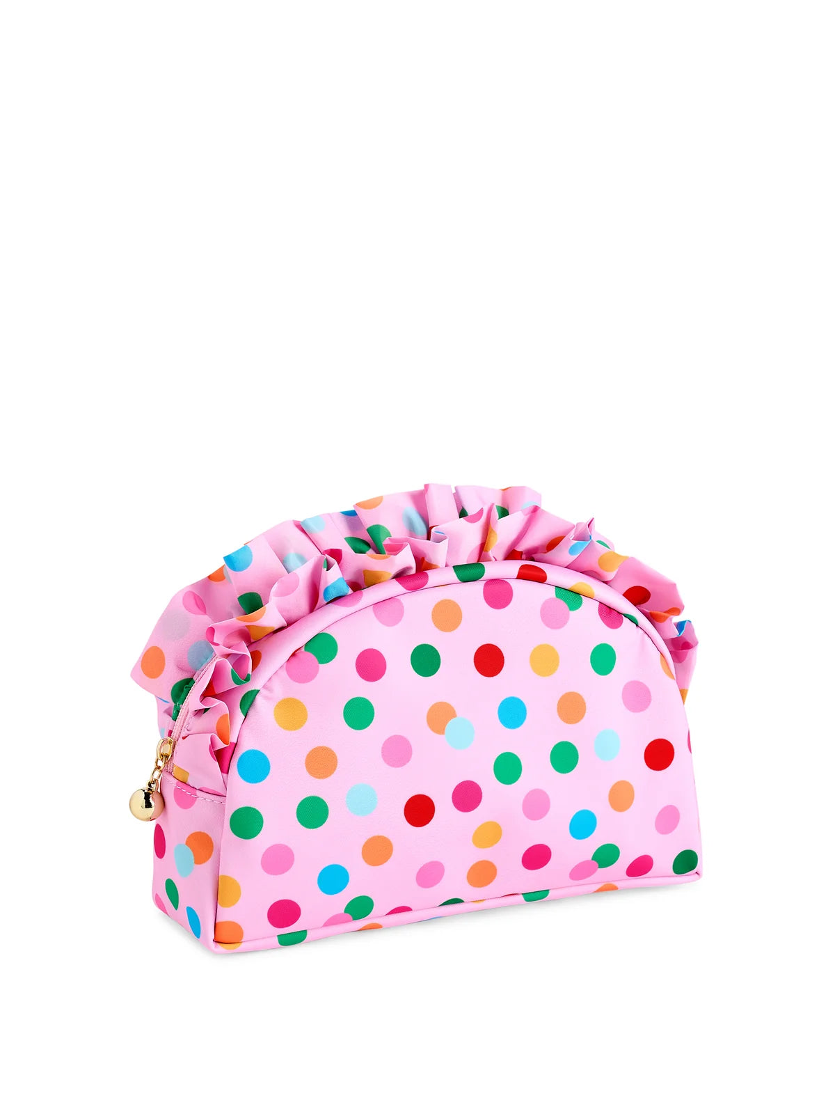 Shiraleah: Polka Dot Large Ruffle Zip Pouch