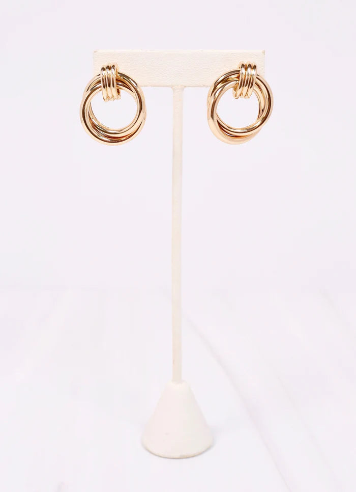 DROP LINK EARRING GOLD