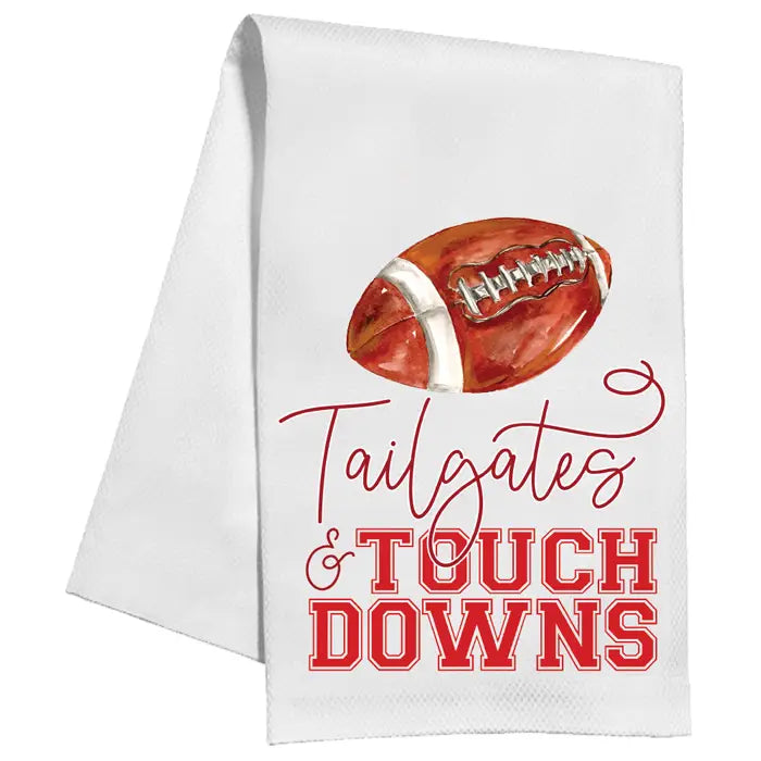 Tailgates & Touchdowns Football Red Kitchen Towel