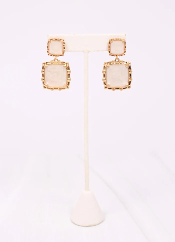 SQUARE DROP EARRINGS