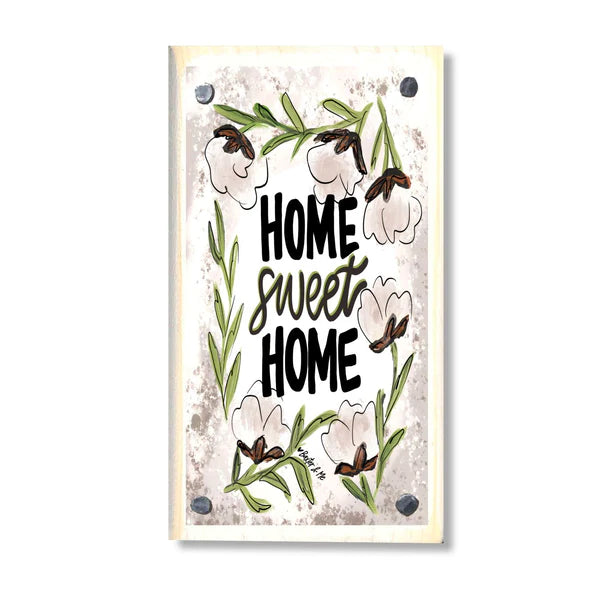 Cotton Wreath Home Sweet Home Happy Block