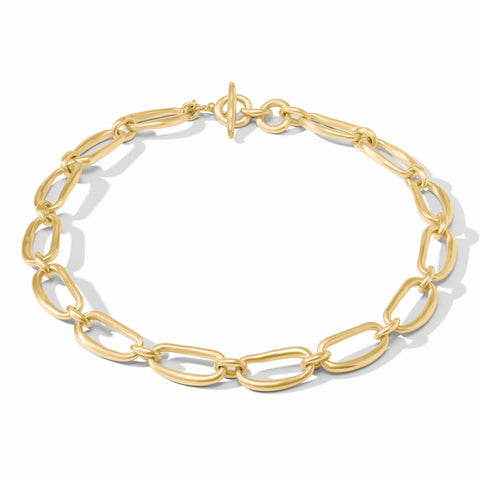 JULIE VOS Wave Link Necklace- Gold