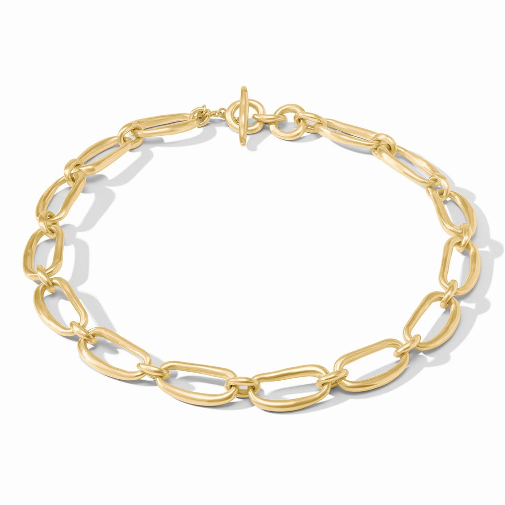 JULIE VOS Wave Link Necklace- Gold