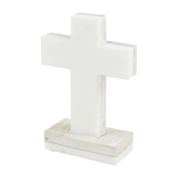 MARBLE WOOD CROSS