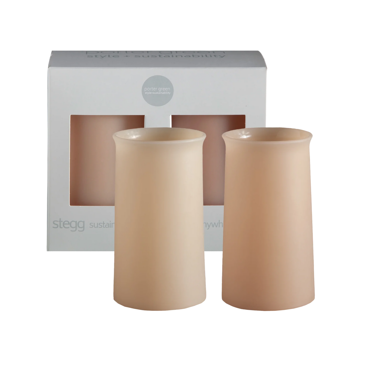 Porter Green Silicone Highball Glasses