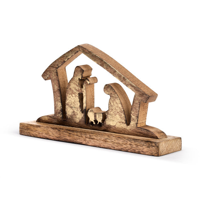 Wood Holy Family Figure