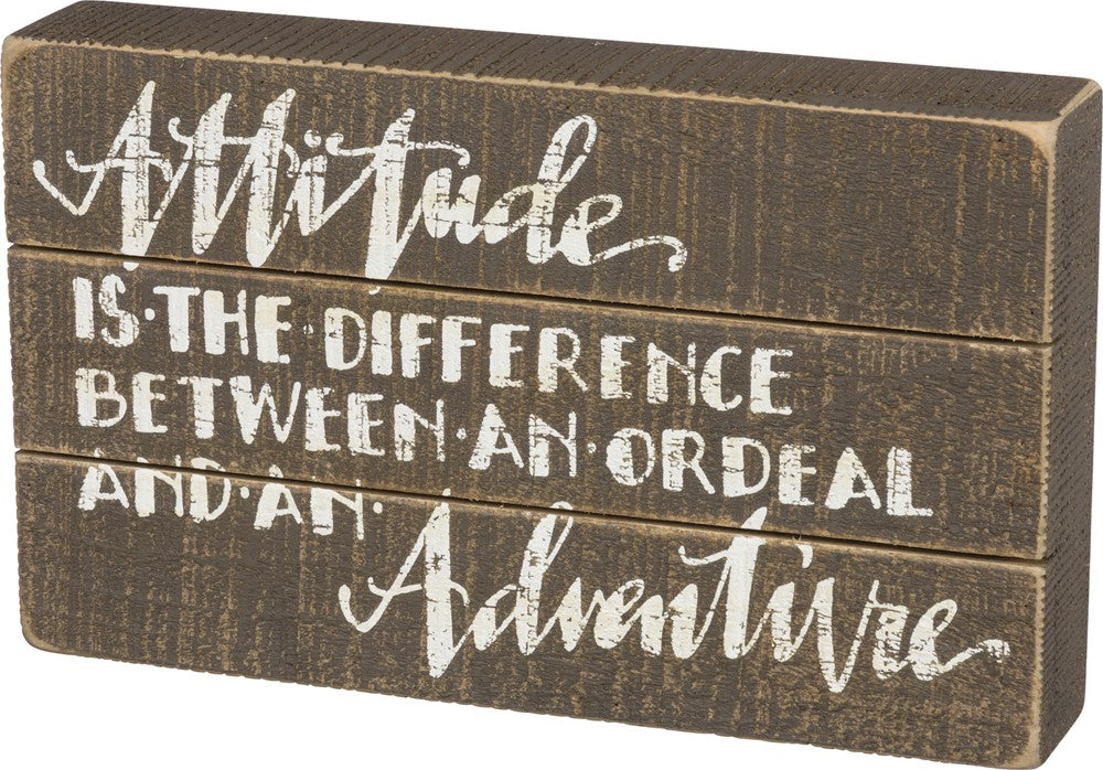 Attitude Slat Box Sign
